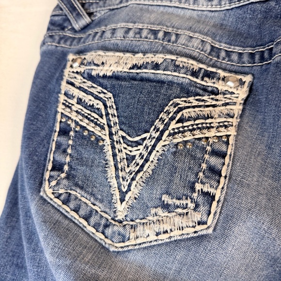 VIGOSS Women’s Size 14 Length 21” Denim Jeans Chelsea Capri Fit Style Stretch - Picture 10 of 14